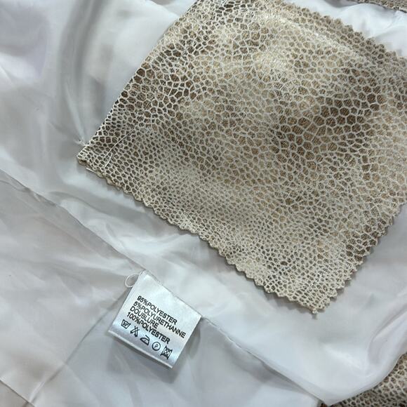 Freda faux snakeskin cream moto jacket, T3 or L - Picture 11 of 11